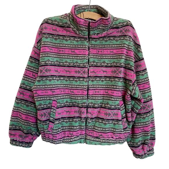NEW! Cider Fleece Stand Collar Aztec Print Jacket NWT - S - Picture 8 of 15